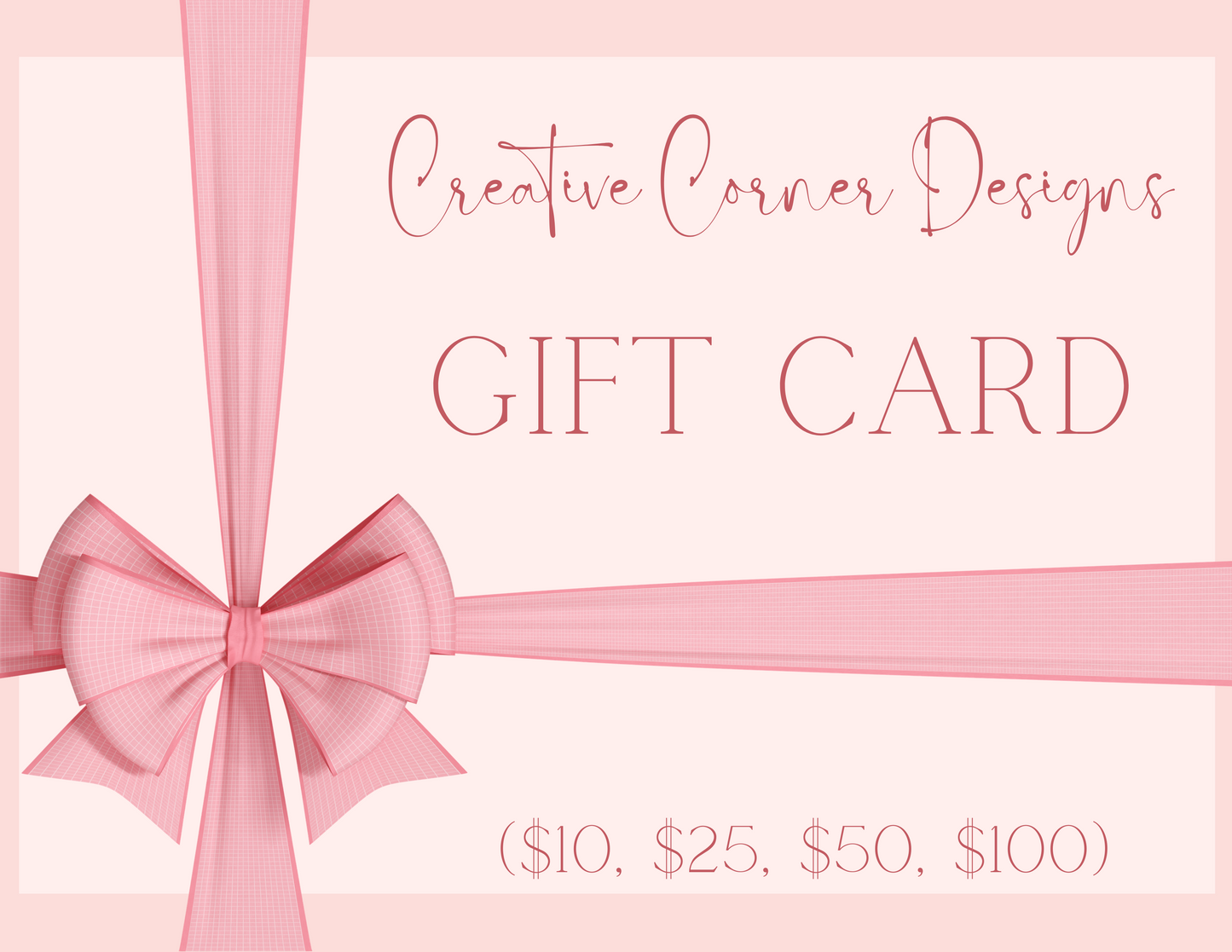 Creative Corner Designs Gift Card