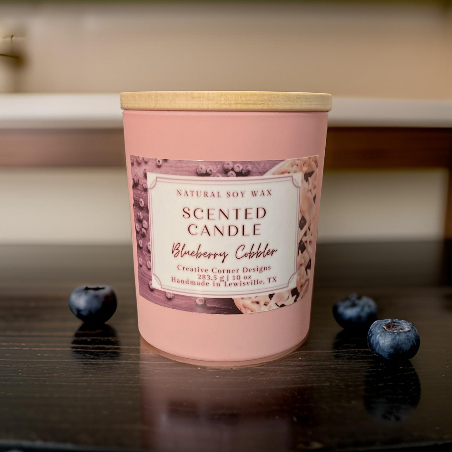 Pink 10oz Handmade Scented Soy Candle